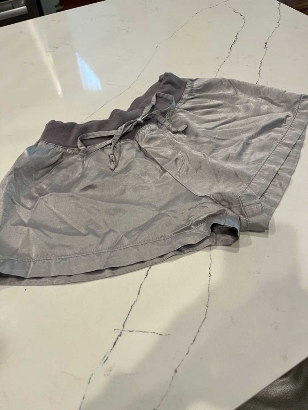 PJ Harlow Women's Lightweight Drawstring Shorts in Light Gray